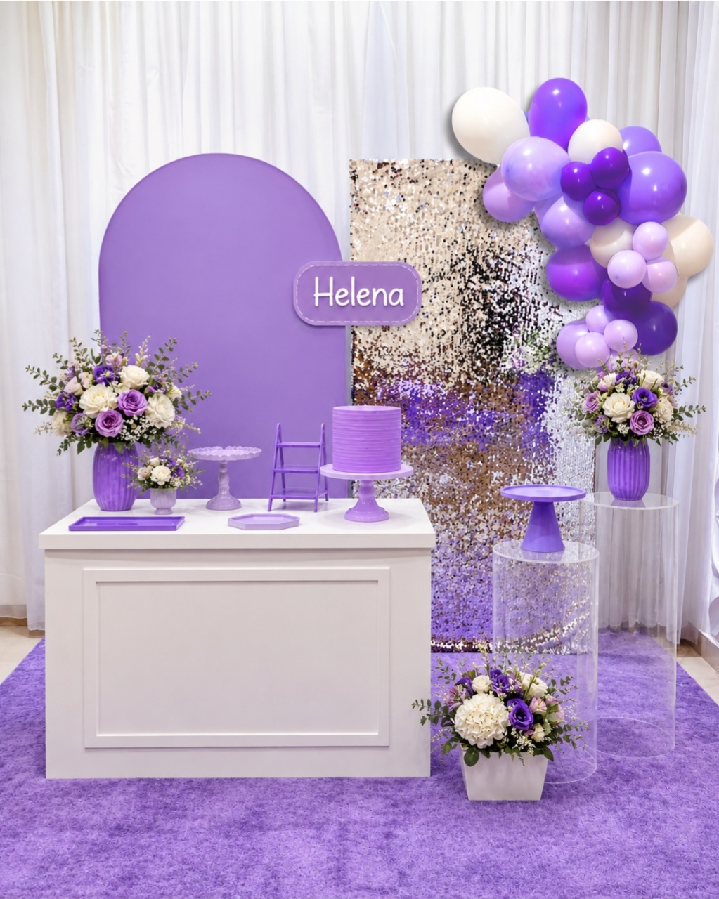 Lilas E Prata Delicado - NUBIA FESTAS
