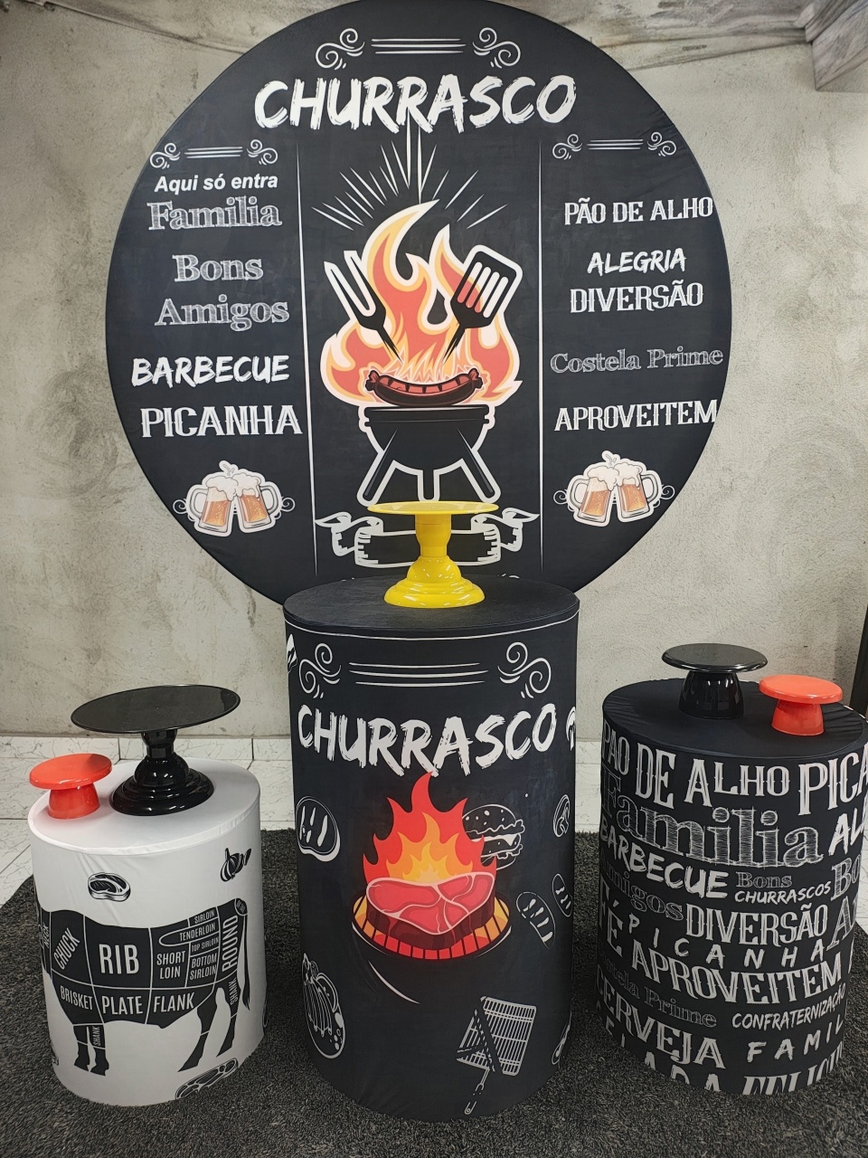 Alugue Painel Churrasco - Guibella Pegue e Monte