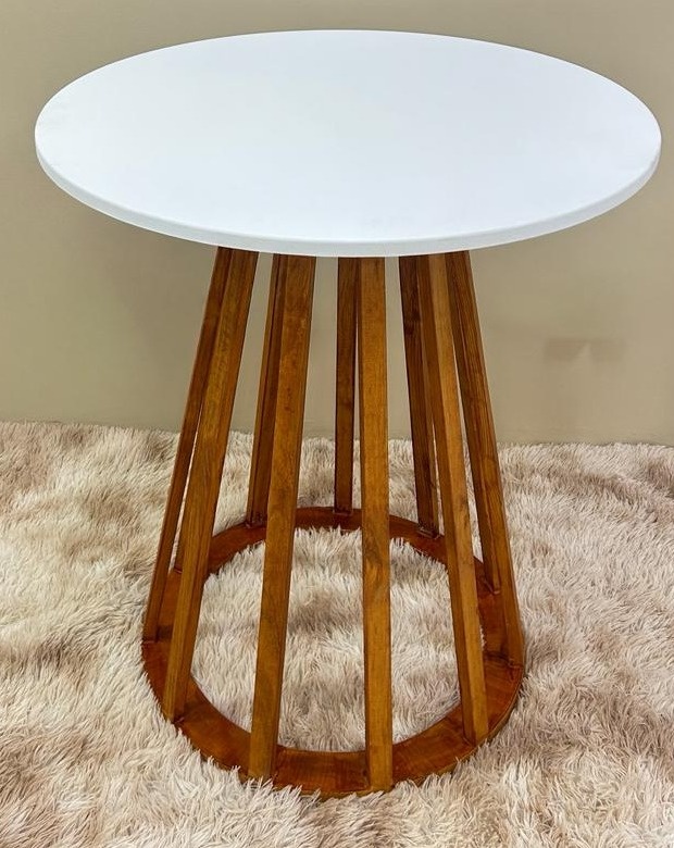 Mesa Ripada Tampo Branco - FABY FESTAS 