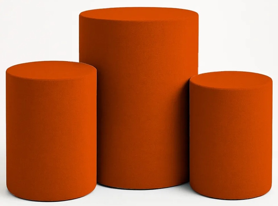 Trio de Capas de Cilindro Laranja - FABY FESTAS 