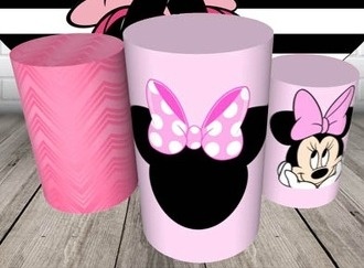 Capas de Cilindros Minnie Rosa - FABY FESTAS 
