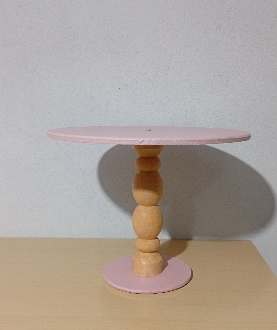 Boleira de Madeira Rosa M (Cópia) - realizar festas 