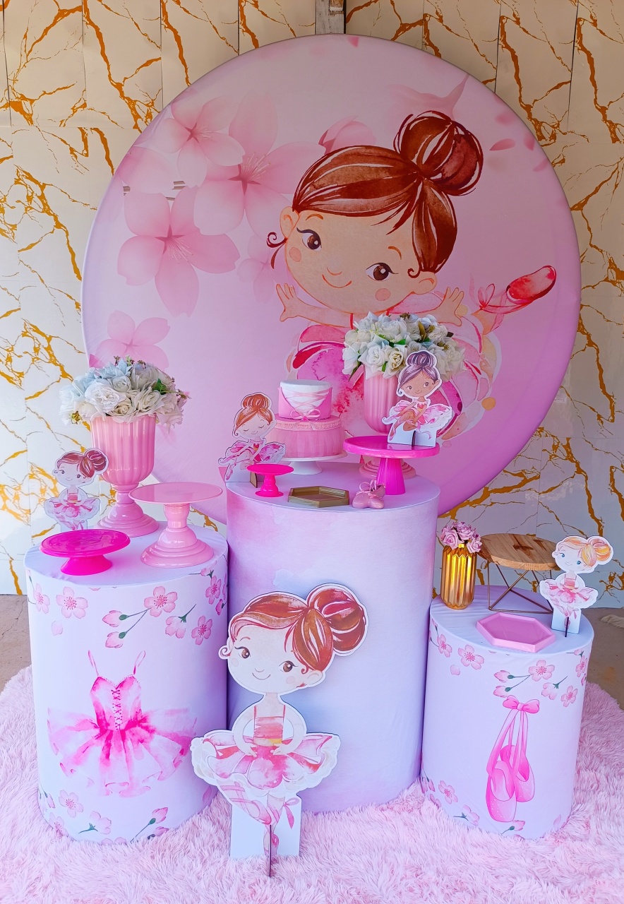 Alugue Tema Para Festa Decoração Bailarina (Modelo 1) - Nívea Decor