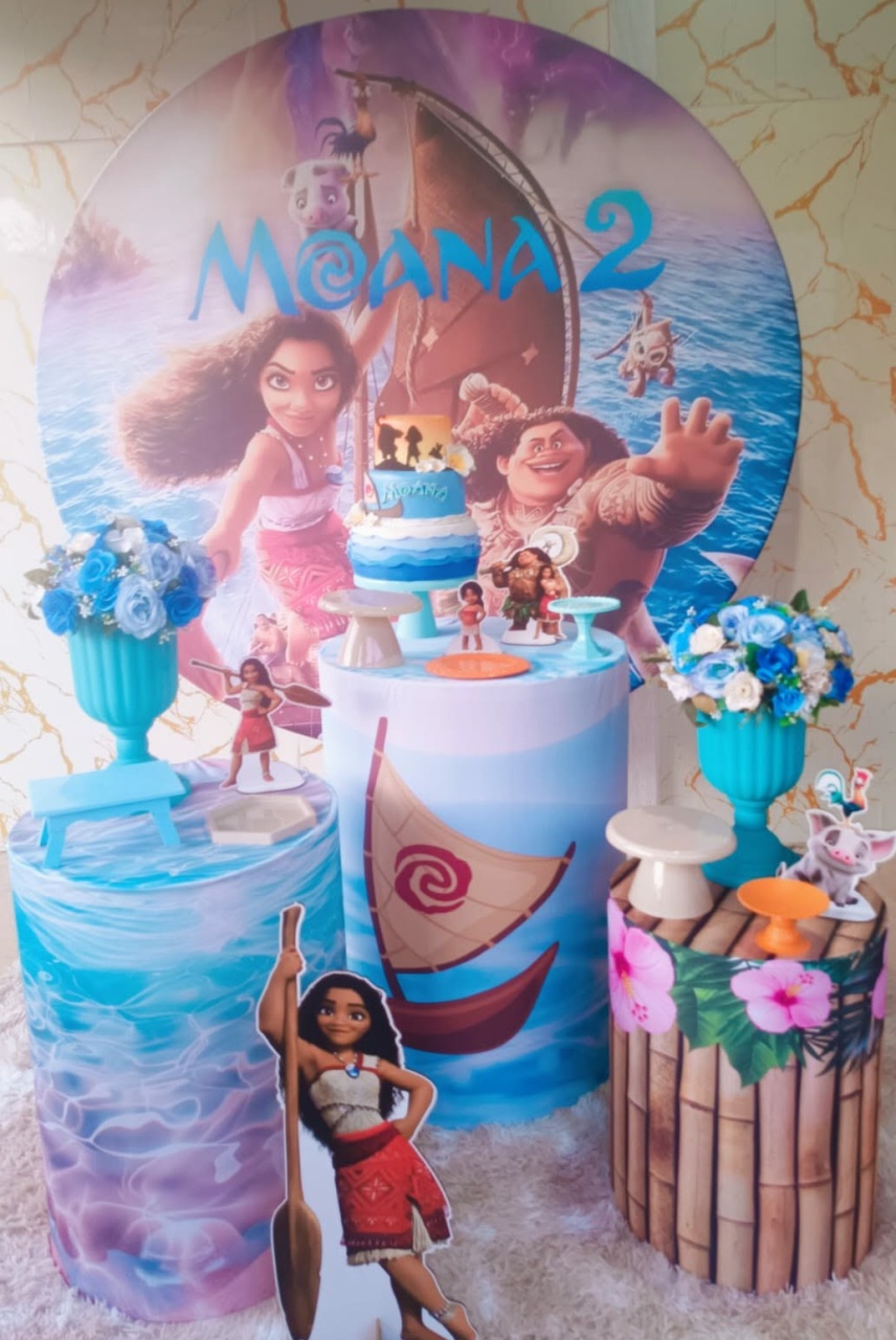 Alugue Tema Para Festa Decoração Moana (Modelo 4) - Nívea Decor