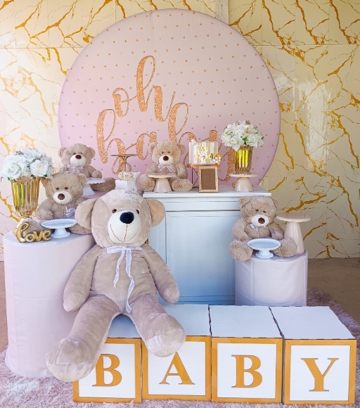 Alugue Tema Para Festa Decoração Chá Revelação Neutro (Modelo 2) - Nívea Decor