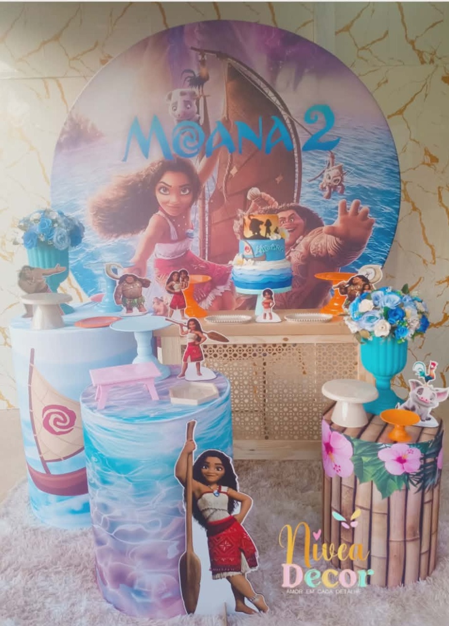 Alugue Tema Para Festa Decoração Moana (Modelo 5) - Nívea Decor