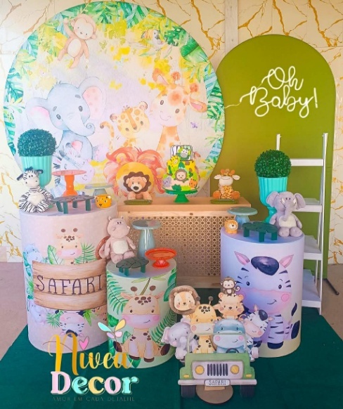 Alugue Tema Para Festa Decoração Safari (Modelo 4) - Nívea Decor