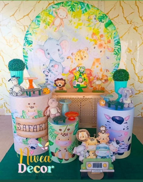 Alugue Tema Para Festa Decoração Safari (Modelo 2)  - Nívea Decor