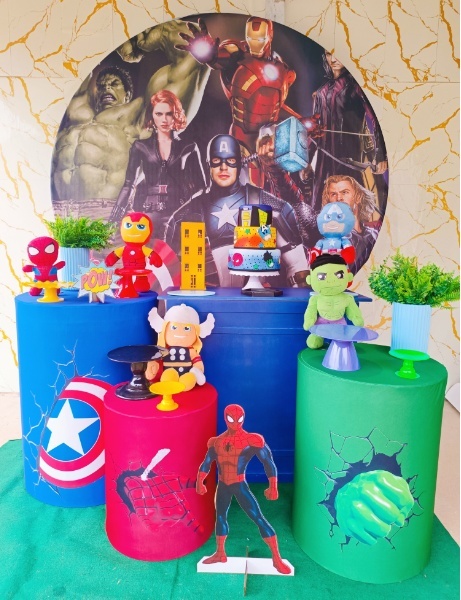 Alugue Tema Para Festa Decoração Vingadores (Modelo 1)  - Nívea Decor