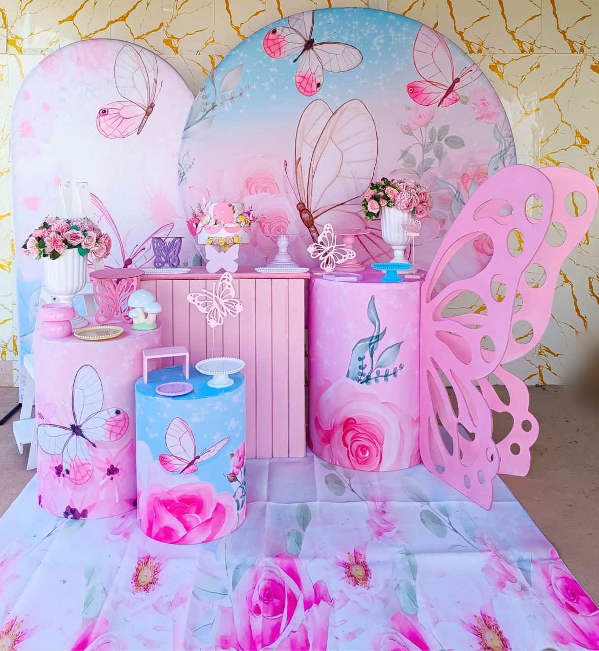 Alugue Tema Para Festa Decoração Borboleta  (Modelo 3) - Nívea Decor