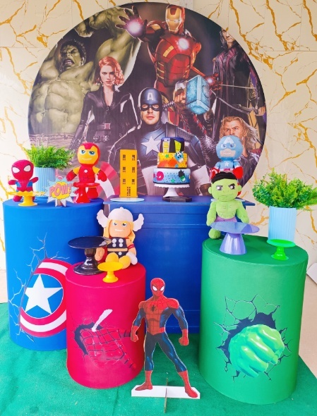 Alugue Tema Para Festa Decoração Vingadores (Modelo 2) - Nívea Decor