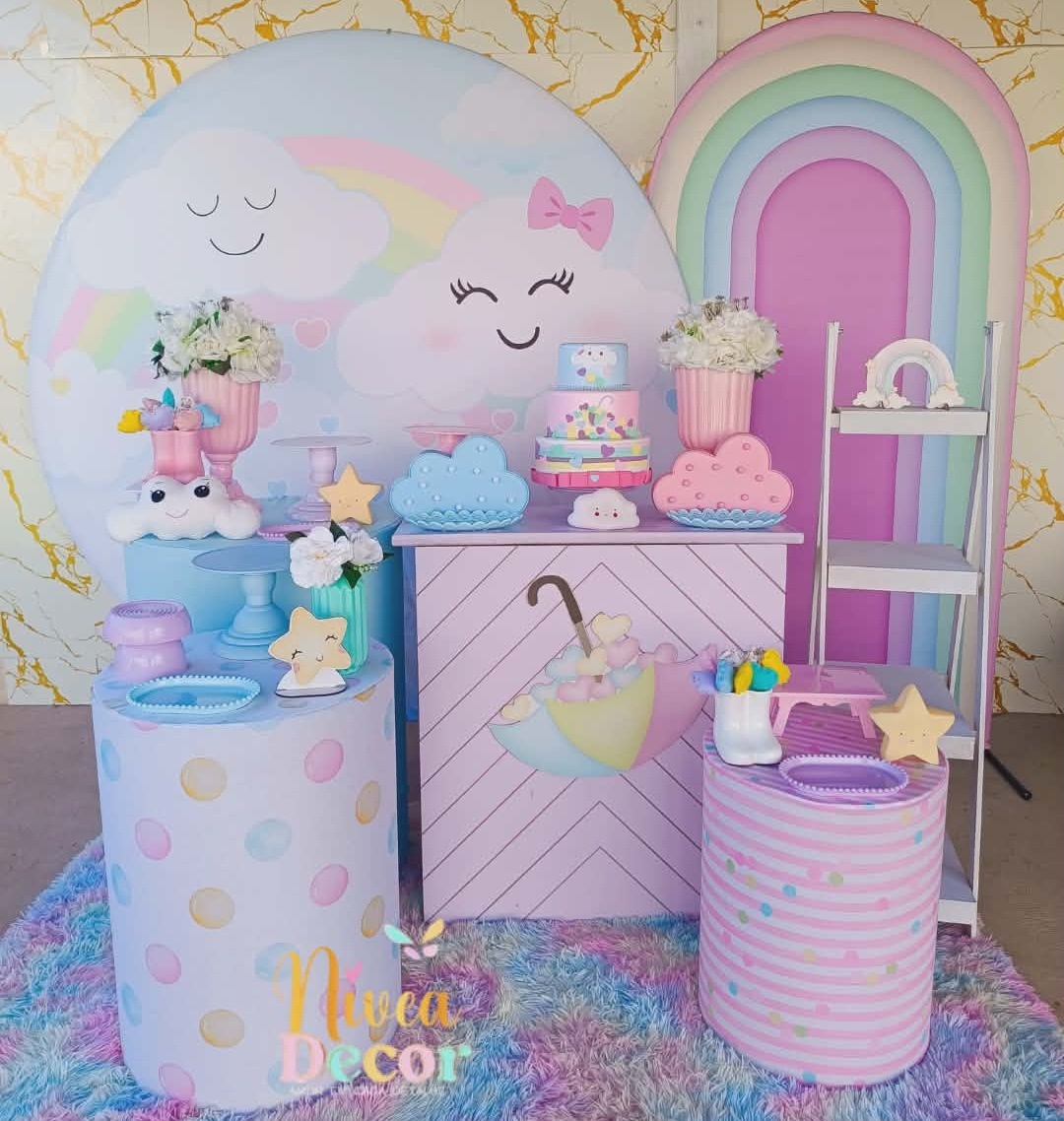 Alugue Tema Para Festa Decoração Chuva de Amor (Modelo 3) - Nívea Decor