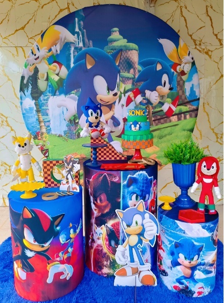 Alugue Tema Para Festa Decoração Sonic (Modelo 1) - Nívea Decor