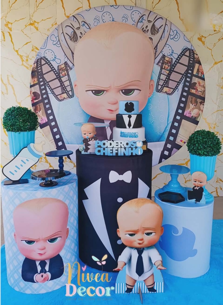 Alugue Tema Para Festa Decoração Poderoso Chefinho (Modelo 1) - Nívea Decor