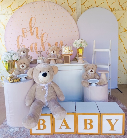 Alugue Tema Para Festa Decoração Chá Revelação Neutro (Modelo 3) - Nívea Decor