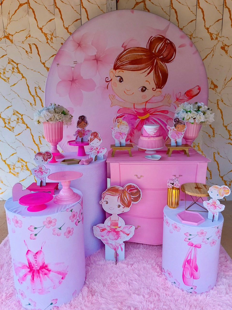 Alugue Tema Para Festa Decoração Bailarina (Modelo 2) - Nívea Decor
