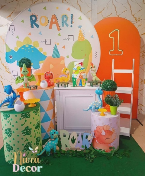 Alugue Tema Para Festa Decoração Dino Baby (Modelo 3) - Nívea Decor