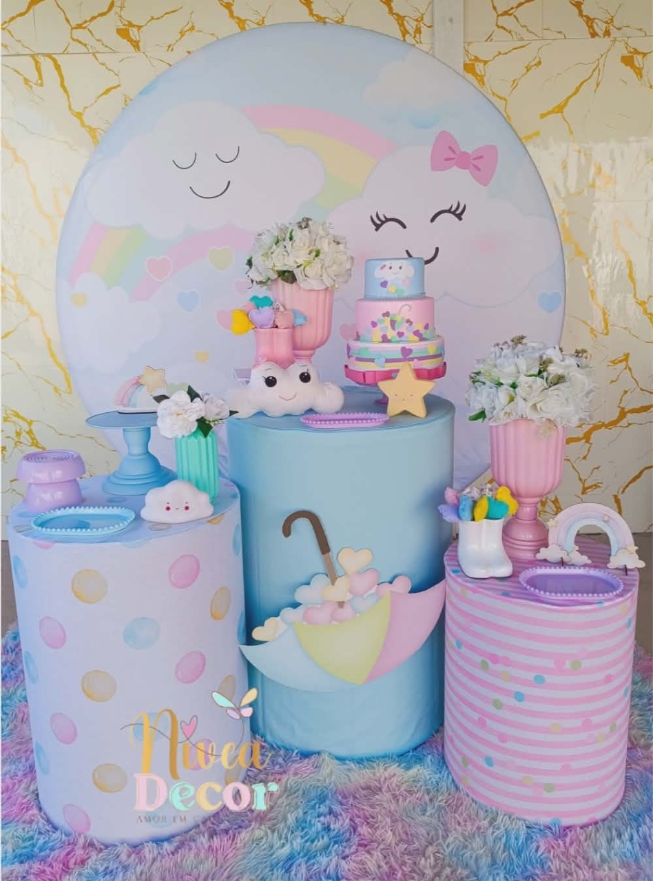 Alugue Tema Para Festa Decoração Chuva de Amor (Modelo 1) - Nívea Decor