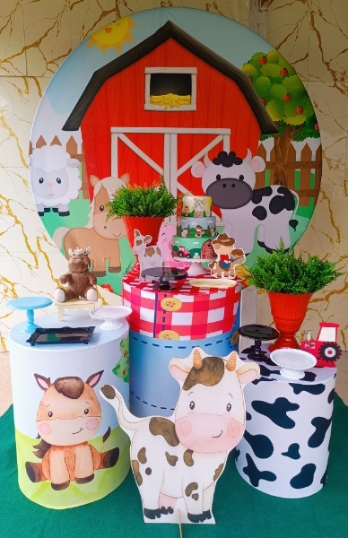Alugue Tema Para Festa Decoração Fazendinha (Modelo 1) - Nívea Decor