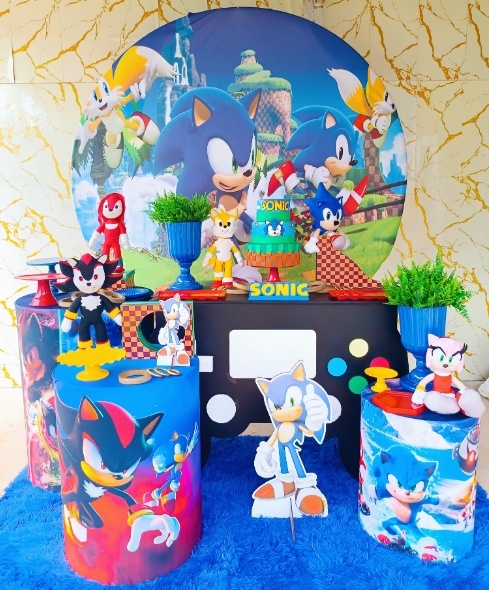 Alugue Tema Para Festa Decoração Sonic (Modelo 2) - Nívea Decor