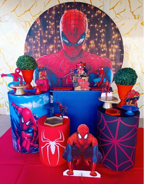 Alugue Tema Para Festa Decoração Homem Aranha Tradicional (Modelo 2) - Nívea Decor