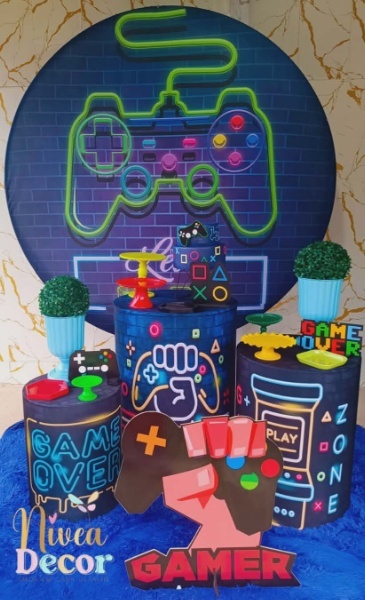 Alugue Tema Para Festa Decoração Game (Modelo 1) - Nívea Decor