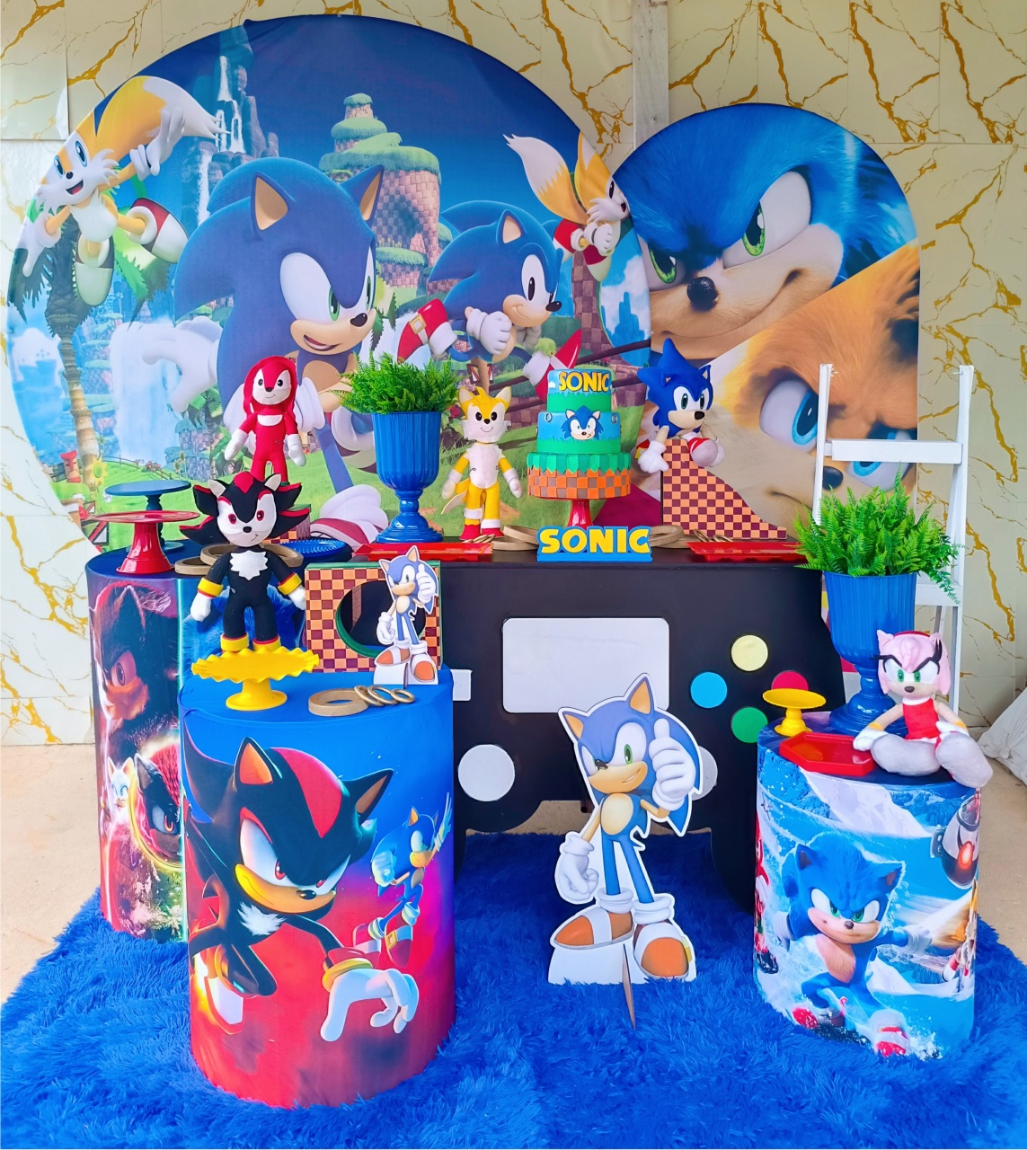 Alugue Tema Para Festa Decoração Sonic (Modelo 3) - Nívea Decor