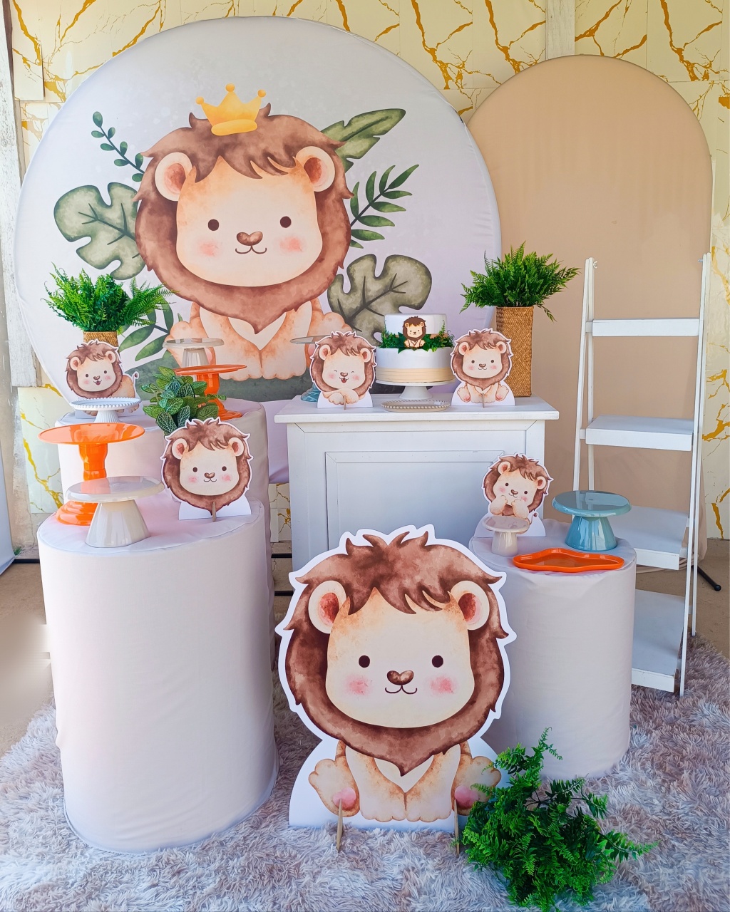 Alugue Tema Para Festa Decoração Leãozinho (Modelo 3) - Nívea Decor