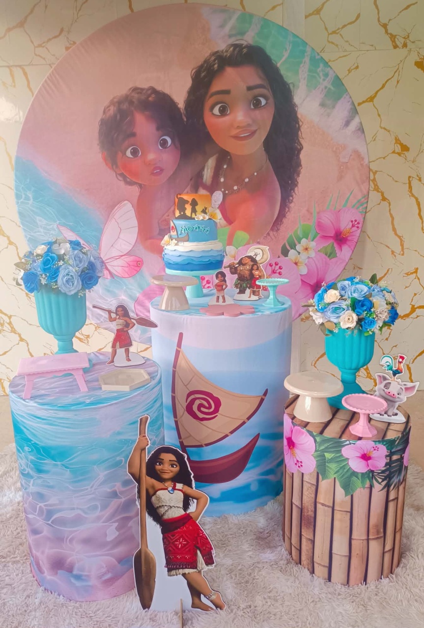 Alugue Tema Para Festa Decoração Moana (Modelo 1) - Nívea Decor