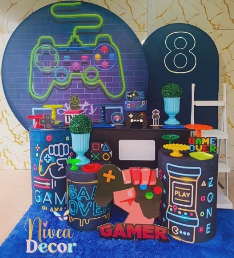 Alugue Tema Para Festa Decoração Game (Modelo 3) - Nívea Decor