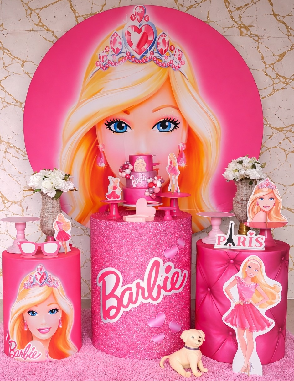 Alugue Tema Para Festa Decoração Barbie (Modelo 1) - Nívea Decor