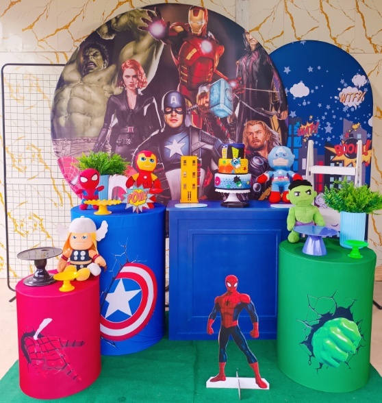 Alugue Tema Para Festa Decoração Vingadores (Modelo 5) - Nívea Decor