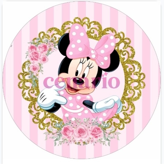 Capa Painel 50X50 Minie Rosa  - Pegue Monte Araucária