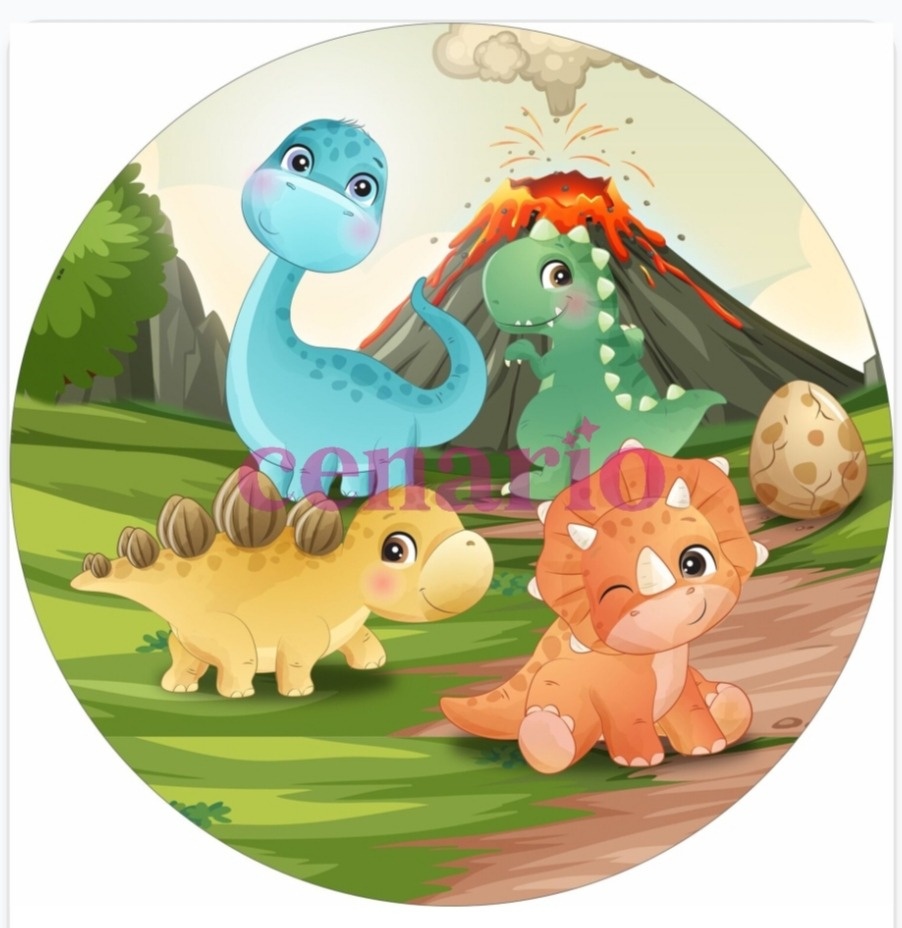 Capa Painel 50X50 Dino Baby  - Pegue Monte Araucária