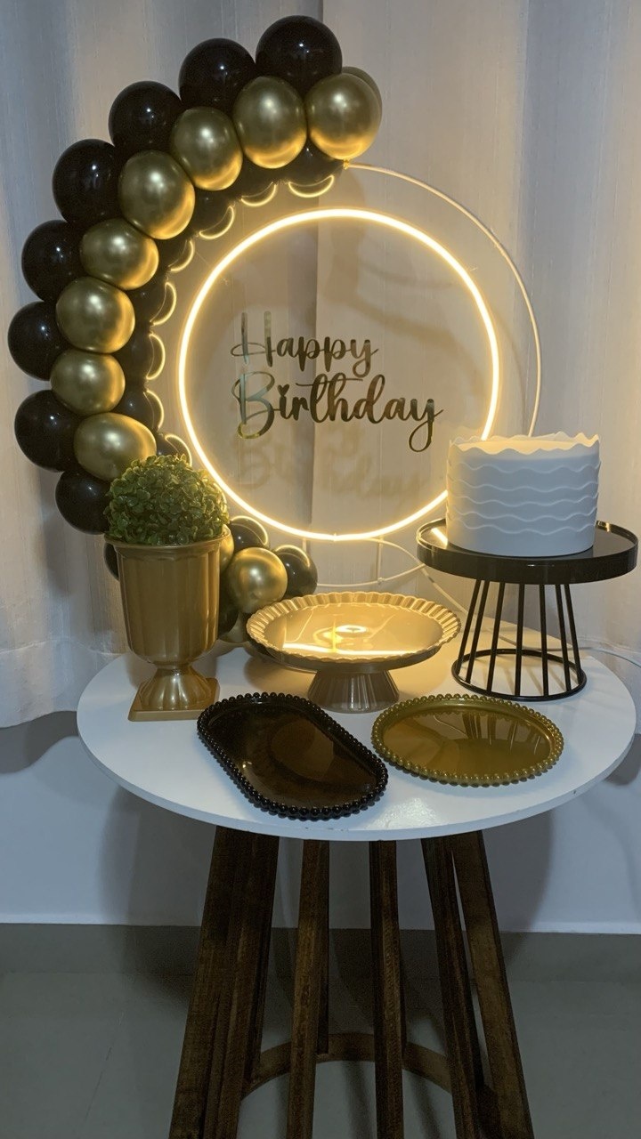Mini Festa Happy Birthday Com Led - Pegue Monte Araucária