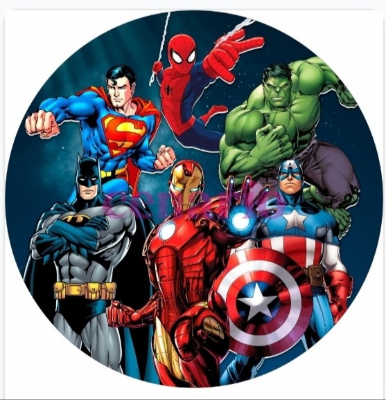 Capa Painel 50X50 Vingadores  - Pegue Monte Araucária