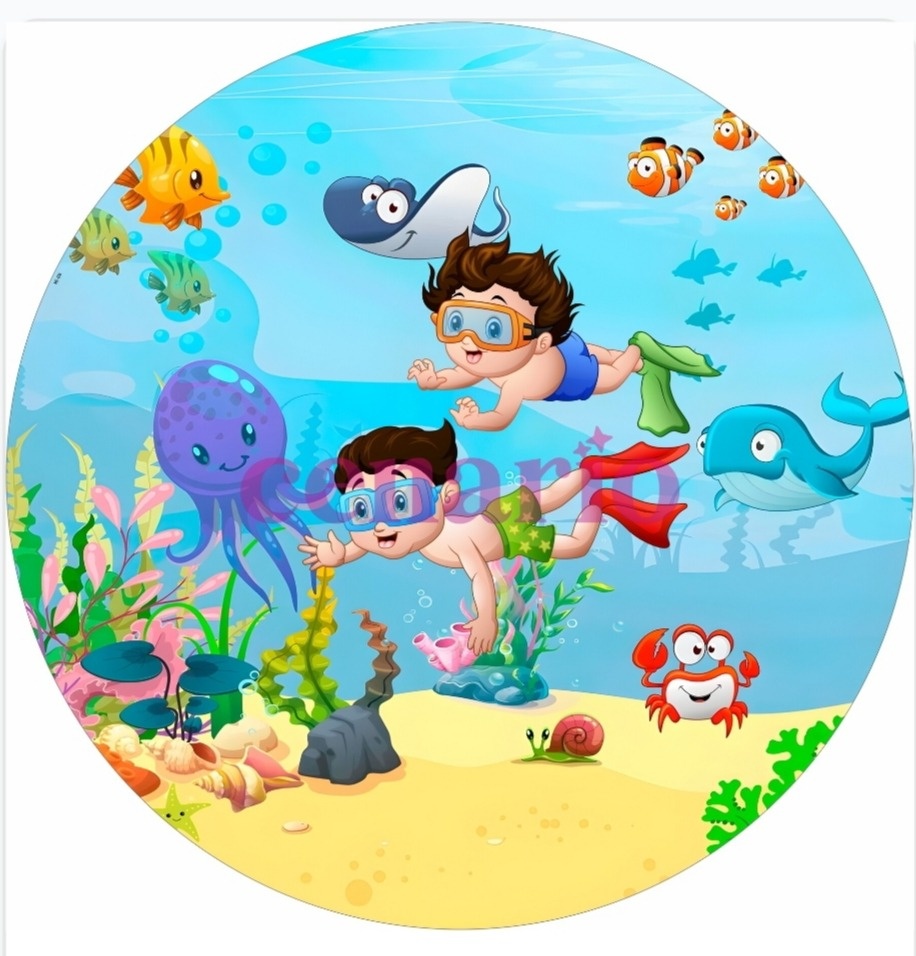 Capa Painel 50X50 Fundo Do Mar - Pegue Monte Araucária