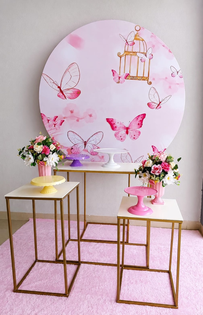 Kit Borboletas Rosa 3 - DL FESTAS Locações