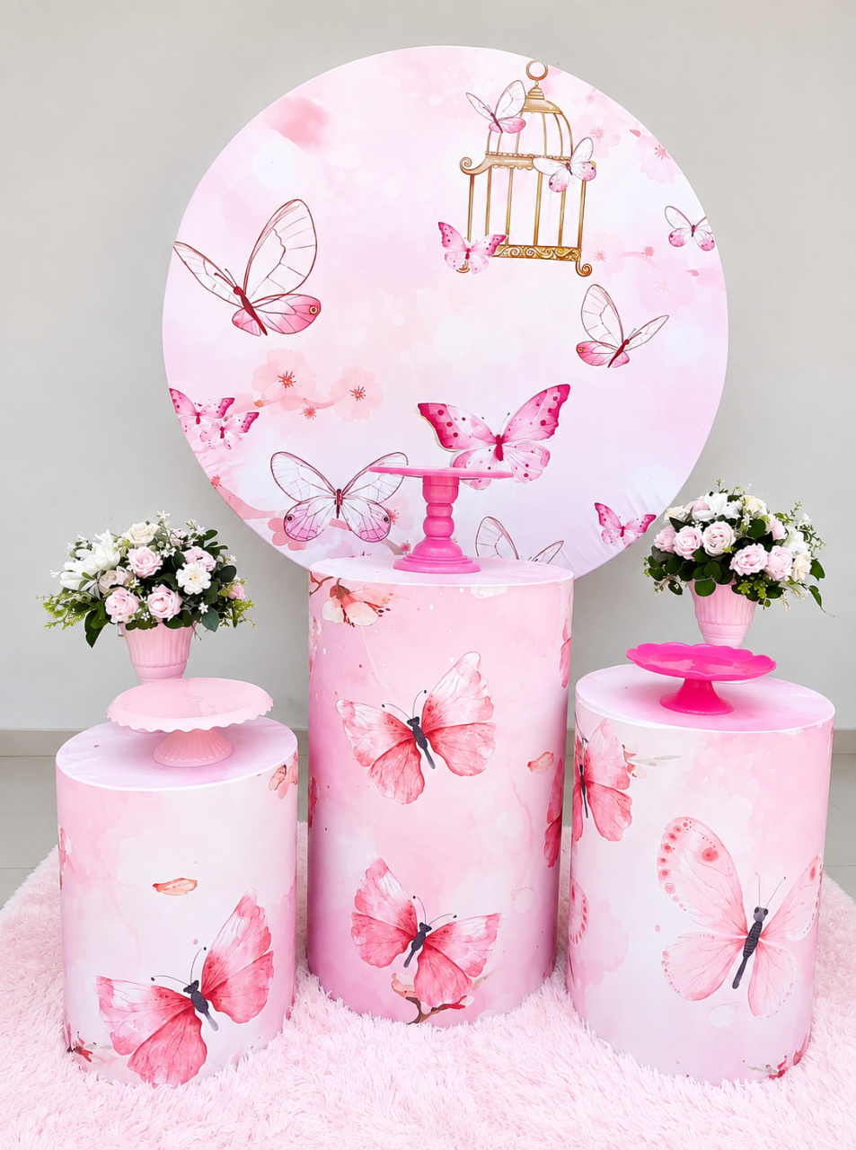 Kit Borboleta Rosa - DL FESTAS Locações