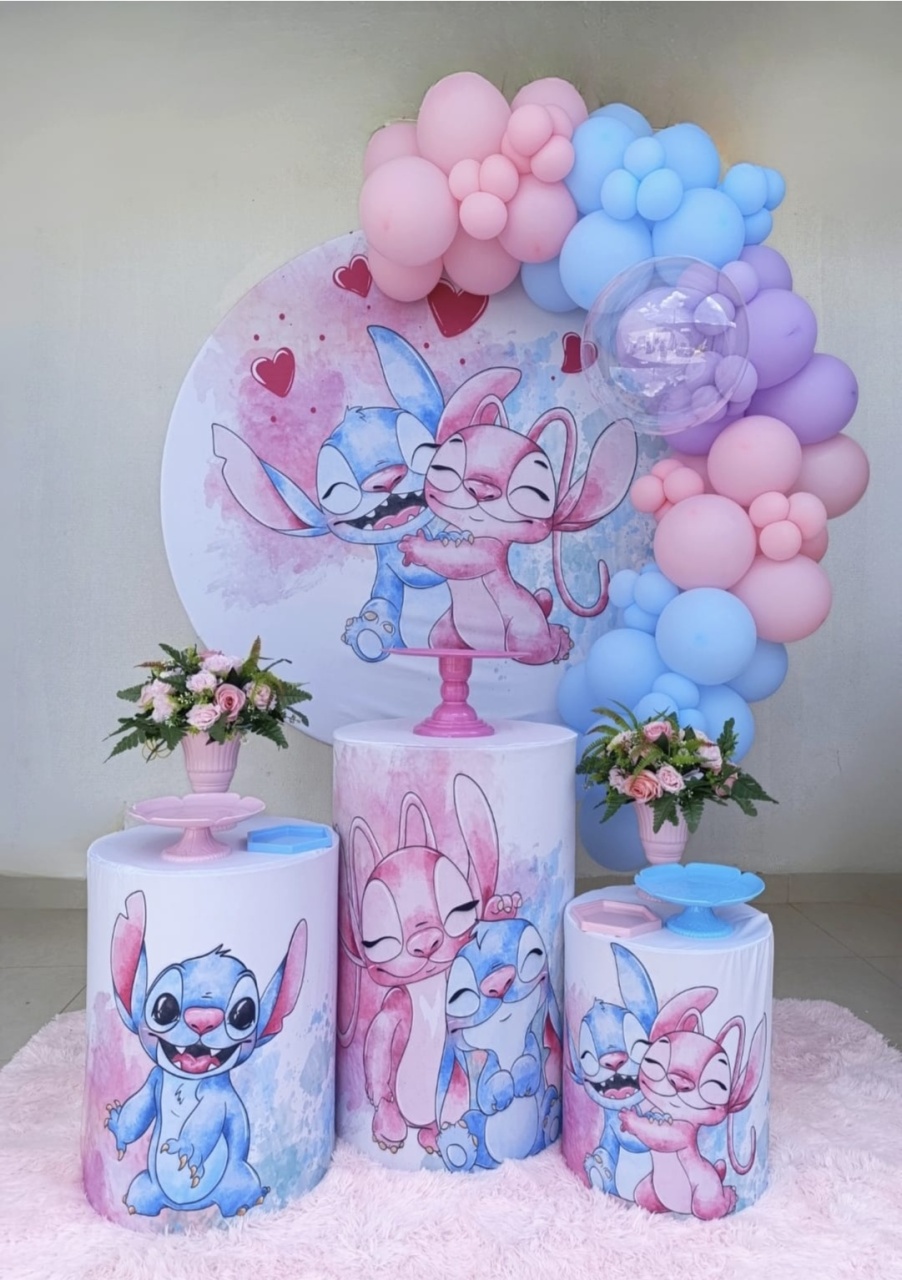 Kit Stitch Rosa - DL FESTAS Locações