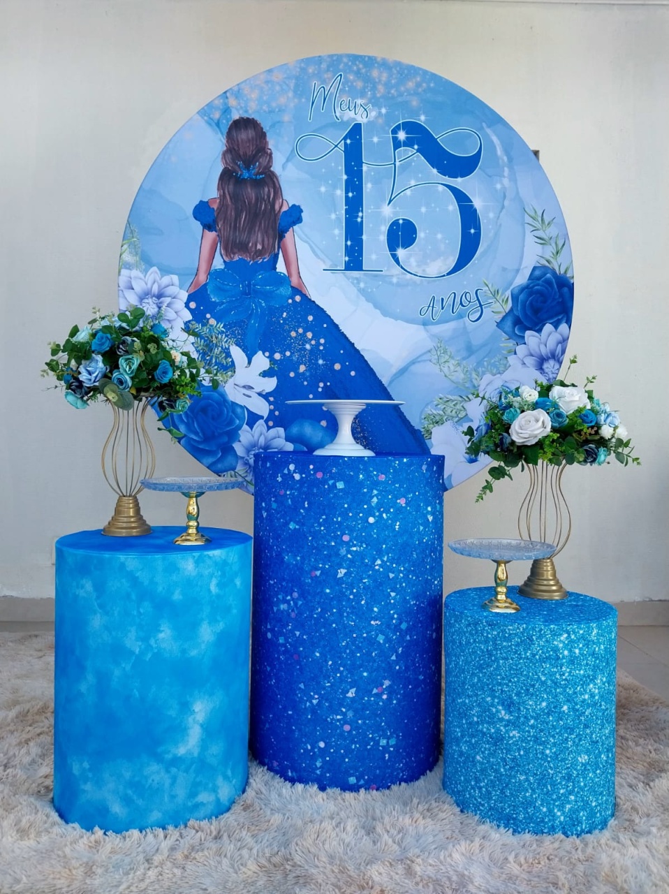 Kit 15 Anos Azul - DL FESTAS Locações