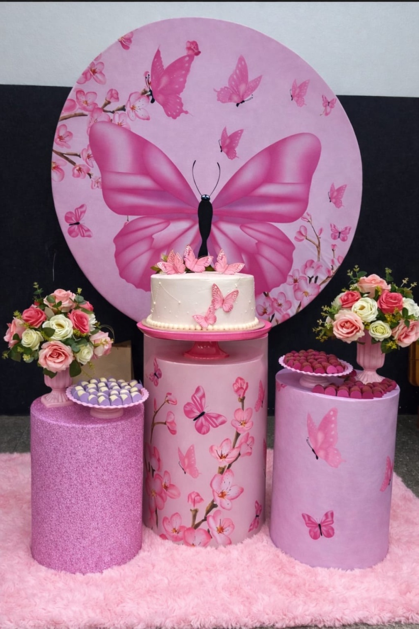 Kit Borboleta Rosa 1 - DL FESTAS Locações