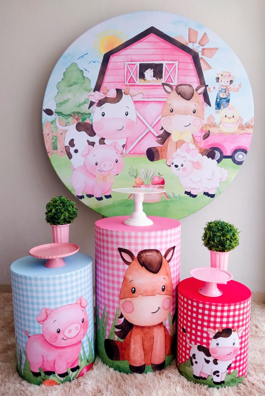 Kit Fazendinha Rosa - DL FESTAS Locações