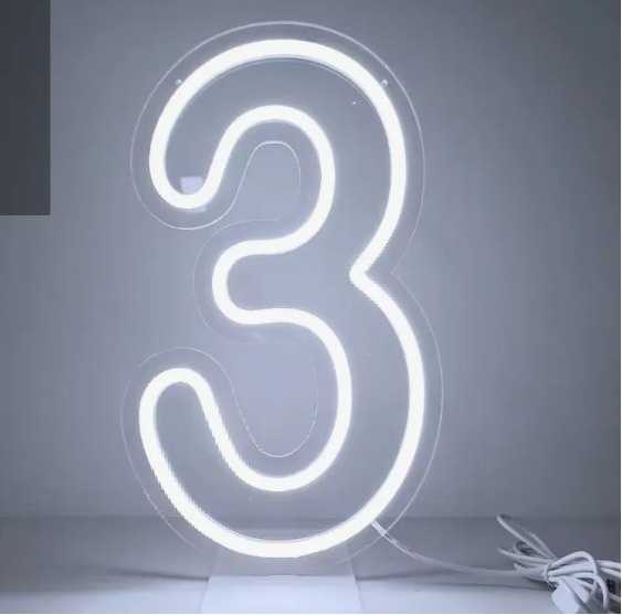Número 3 Em Led  - GABRIELY COSTA DOS SANTOS HIPOLITO