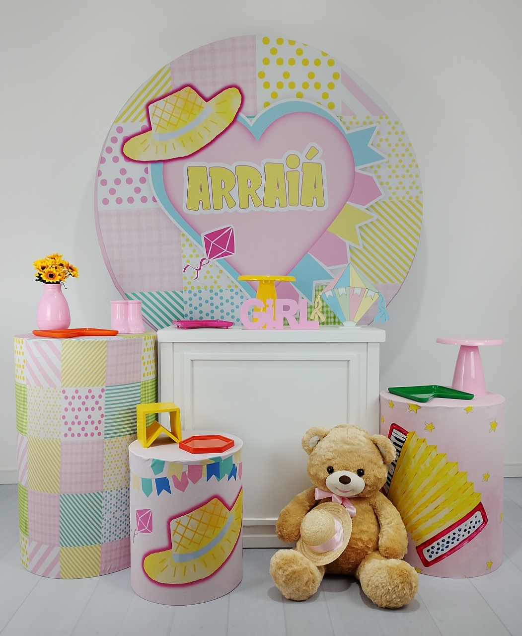 Kit Arraiá - Baby Rosa - Irispegueemonte