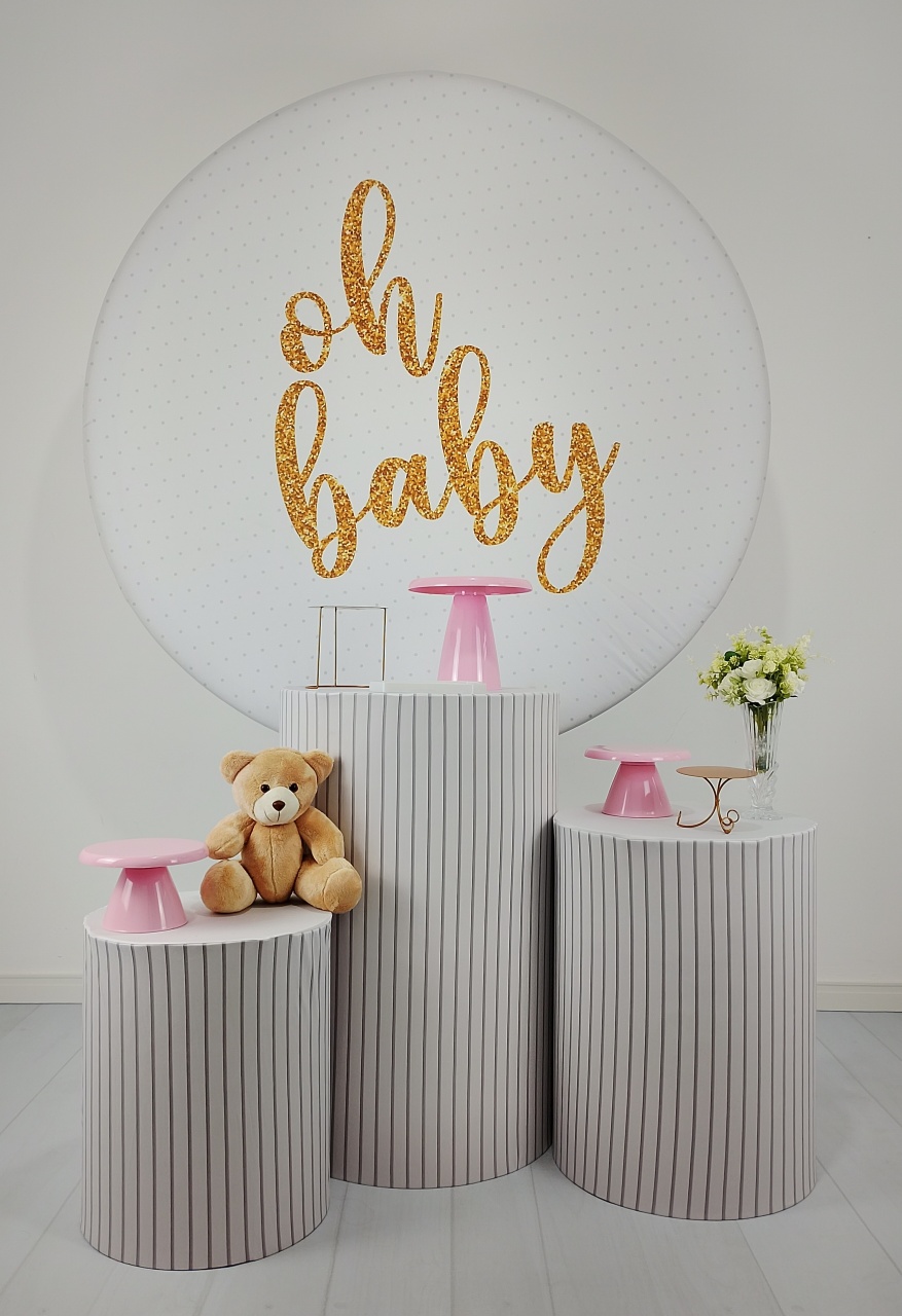 Kit Chá de Bebê / Chá de Revelação - Oh Baby Rosa - Irispegueemonte