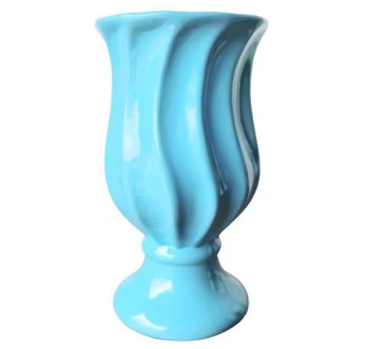 Vaso Torcido Azul Bebê P - Tia Sô Festas 