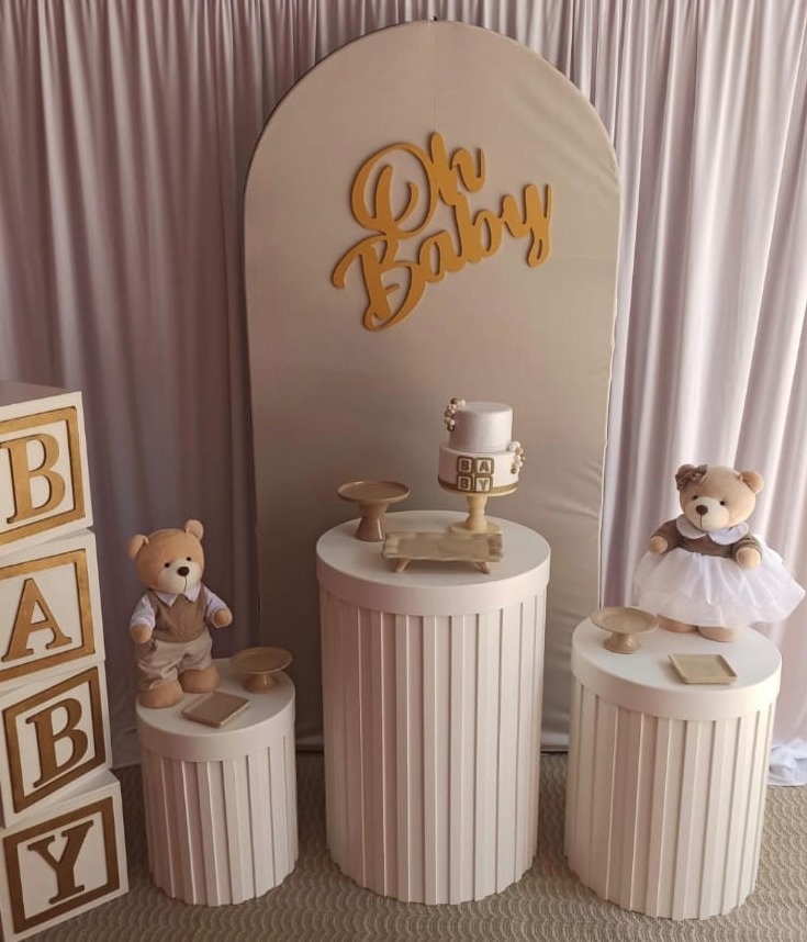 Kit Chá Revelação Bege - Tia Sô Festas 