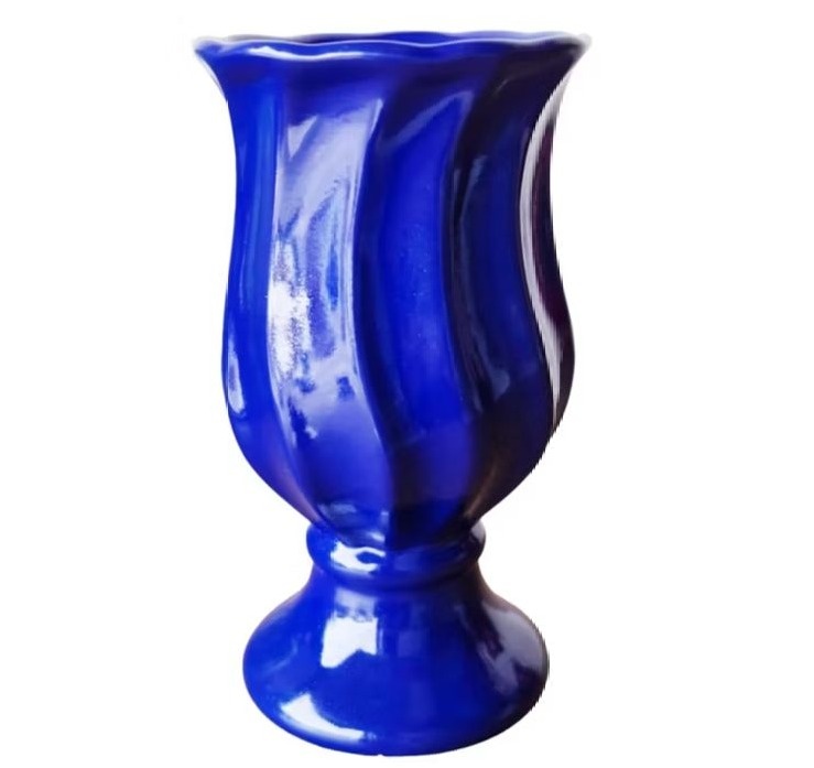 Vaso Torcido Azul Escuro P - Tia Sô Festas 