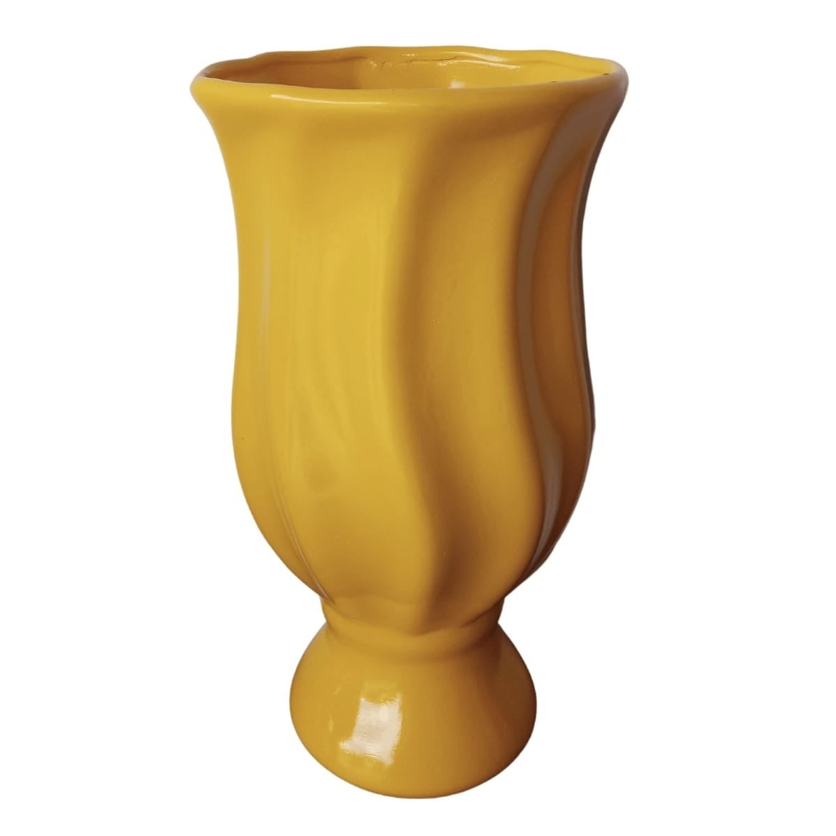 Vaso Torcido Amarelo P - Tia Sô Festas 